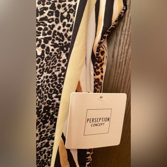 Perception Concepts NWT Animal Print Sleeveless Top Blouse L - Picture 6 of 7